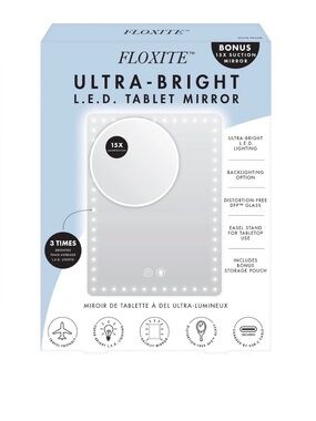 Floxite ultra bright LED tablet makeup mirror new